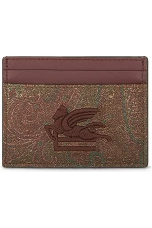 Etro Tarjetero con estampado de cachemira