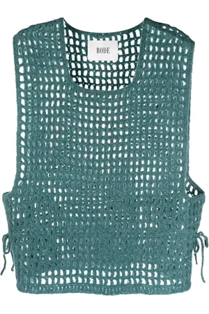 BODE Chaleco de crochet con moño
