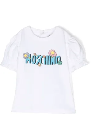 Moschino Playera con mangas farol y logo