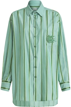 Etro Vestido camisero con rayas estampadas