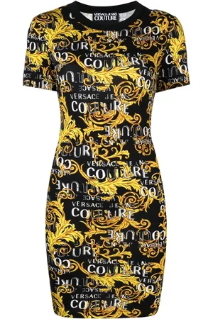 VERSACE Vestido corto con estampado Barocco