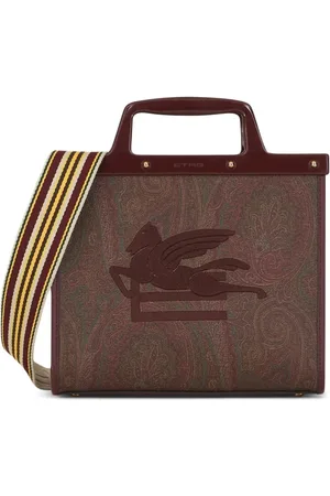 Etro Tote bordada con estampado de cachemira