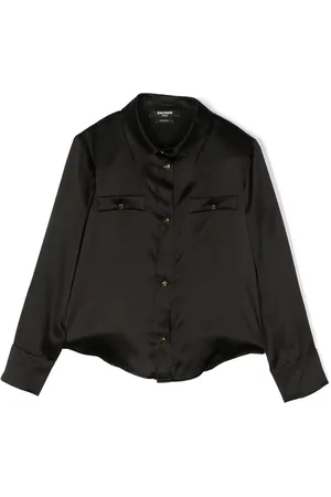 Balmain Camisa de seda lisa