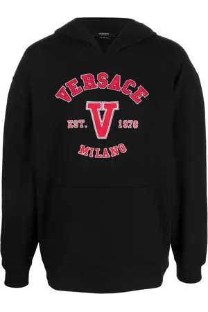 VERSACE Hoodie con parche del logo