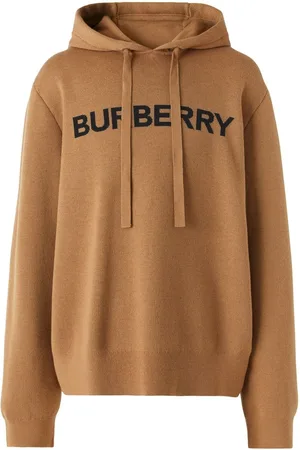 Burberry Hoodie oversize con logo en intarsia