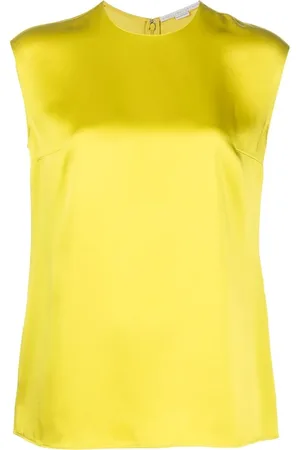 Stella McCartney Blusa sin mangas con acabado en satén