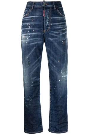 Dsquared2 Jeans rectos con salpicadura de pintura estampadas