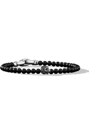 David Yurman Pulsera Memento Mori Skull en plata de ley de 4mm