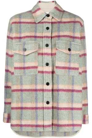 Marant Etoile Sobrecamisa con cuadros estampados
