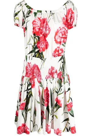 Dolce & Gabbana Vestido corto con estampado Carnation