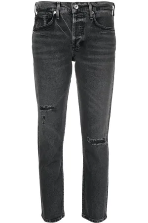Citizens of Humanity Jeans rectos con detalles rasgados