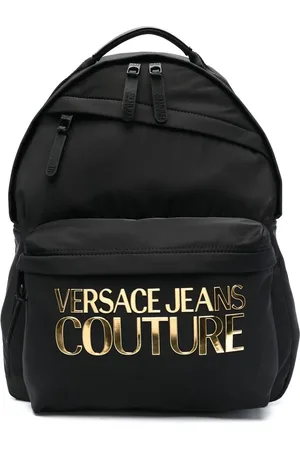 VERSACE Mochila con cierre y logo estampado