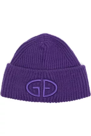 Goldbergh Gorro tejido de canalé con logo bordado