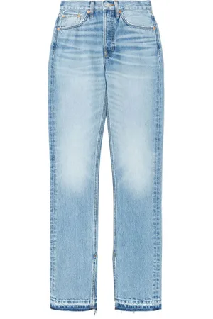 RE/DONE Jeans con tiro alto y efecto lavado