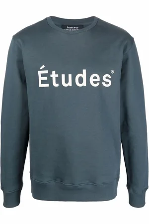 Etudes Sudadera con cuello redondo y logo estampado