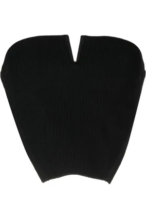 DION LEE Corset estilo bustier de canalé