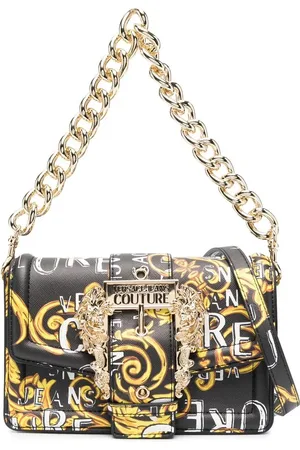 VERSACE Bolsa de hombro estampada con hebilla Barocco