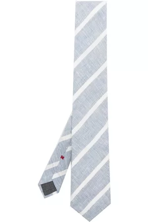 Brunello Cucinelli Corbata con rayas estampadas