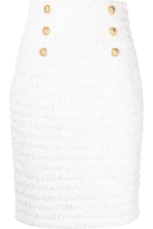 Balmain Falda lápiz de tweed