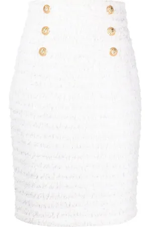 Balmain Falda lápiz de tweed