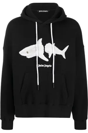 Palm Angels Hoodie con motivo White Shark