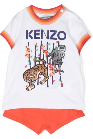 Kenzo Set de playera y bermudas con animal print