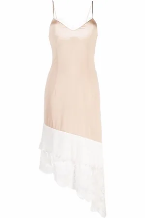 Vetements Slip dress asimétrico con panel de encaje