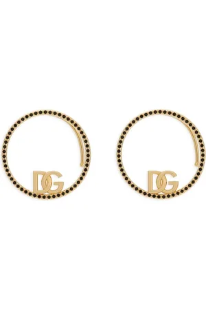 Dolce & Gabbana Aretes ear-cuffs con detalles de strass y logo DG