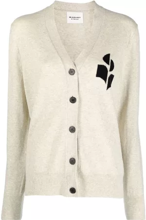 Marant Etoile Cárdigan Karin con logo en intarsia