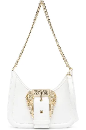 VERSACE Bolsa de hombro con logo grabado en la hebilla
