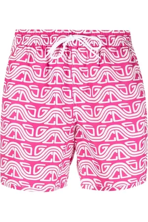 GCDS Shorts de playa con estampado abstracto
