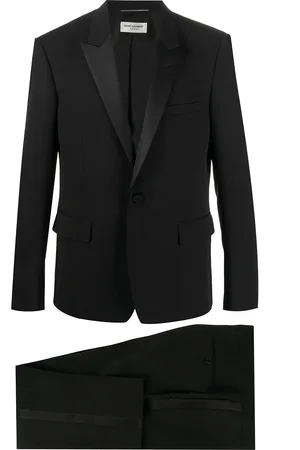 Saint Laurent Saco de esmoquin con ribetes de seda