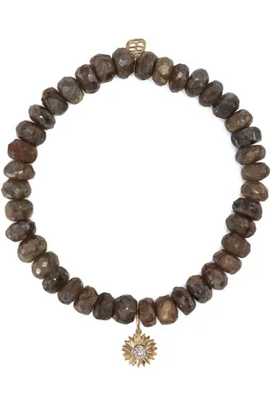 Sydney Evan Pulsera con cuentas y labradorita en oro amarillo de 14kt