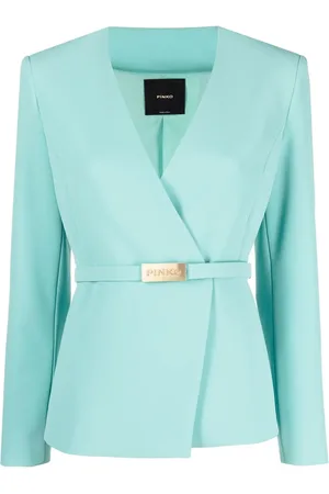Pinko Blazer con diseño cruzado y cinturón