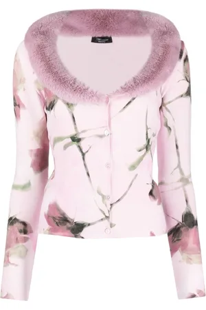 BLUMARINE Cárdigan con rosas estampadas