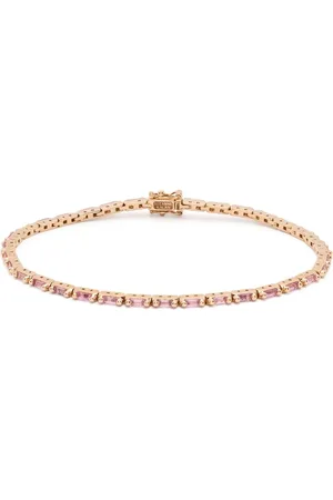 Suzanne Kalan Pulsera Linear en oro rosa de 18kt con zafiro