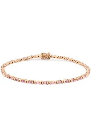 Suzanne Kalan Pulsera Linear en oro rosa de 18kt con zafiro