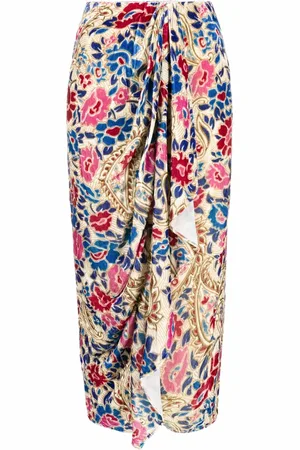 Isabel Marant Bree floral-print midi skirt