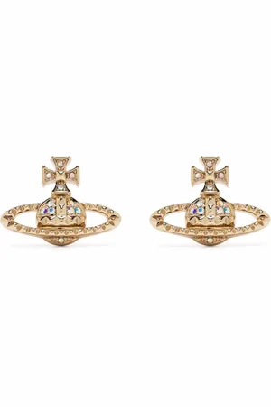 Vivienne Westwood Aretes Orb con detalles de cristales