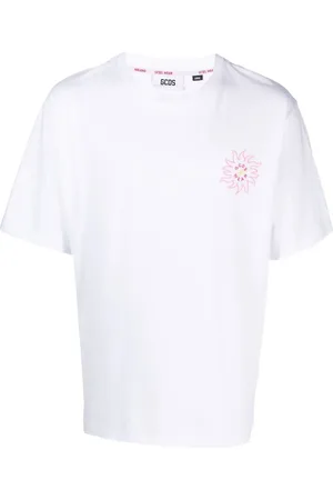 GCDS Playera con logo estampado en la espalda