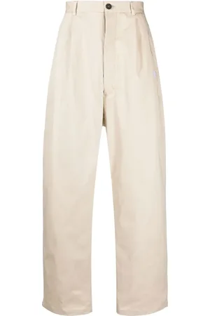 MARCELO BURLON Pantalones de vestir con logo bordado