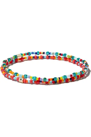 LUIS MORAIS Set de pulseras con cuentas Evil Eye en oro amarillo de 14kt