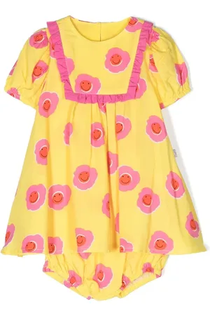 Stella McCartney Vestido con estampado floral y mangas farol