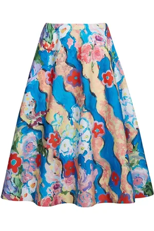 Marni Falda acampanada con estampado floral