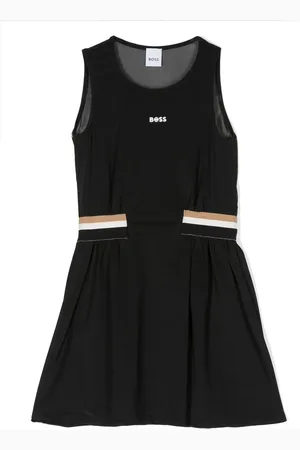 HUGO BOSS Vestido sin mangas con pretina en contraste