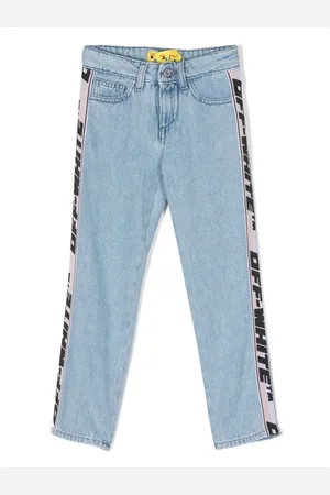 OFF-WHITE Jeans rectos con banda y logo