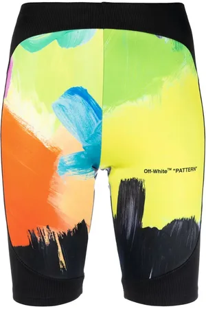 OFF-WHITE Shorts biker Brush Stroke