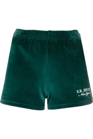 Sporty & Rich Shorts de velour con logo bordado