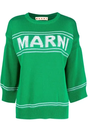 Marni Suéter tejido con logo en intarsia