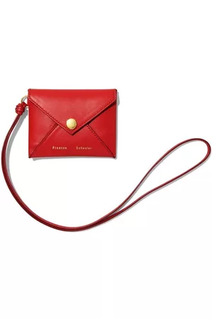 Proenza Schouler Tarjetero tipo sobre con logo estampado